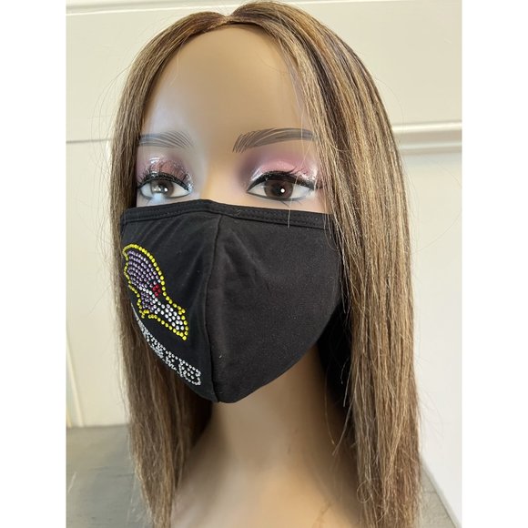 Baltimore Ravens Bling Rhinestone Face Mask Side Logo - Picture 5 of 13
